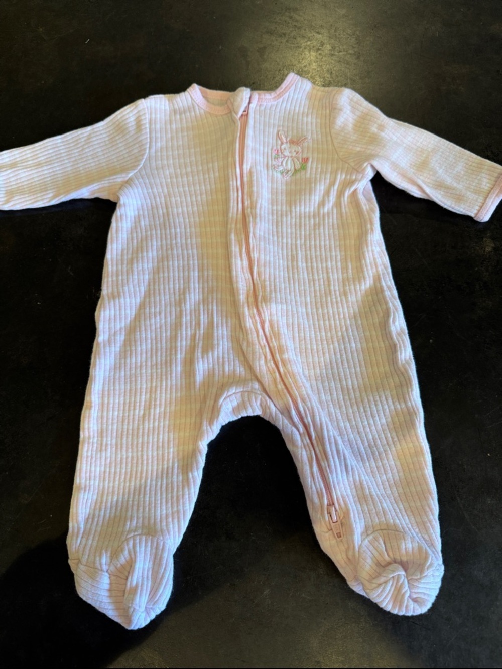 Little Me newborn footed onesie barely worn pink striped